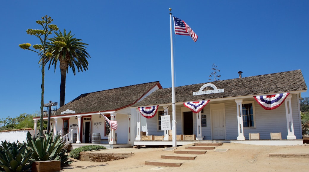 Old Town San Diego State Park showing a house and a garden