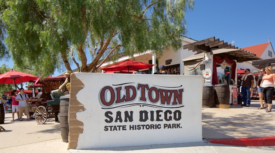 Old Town San Diego State Park featuring signage