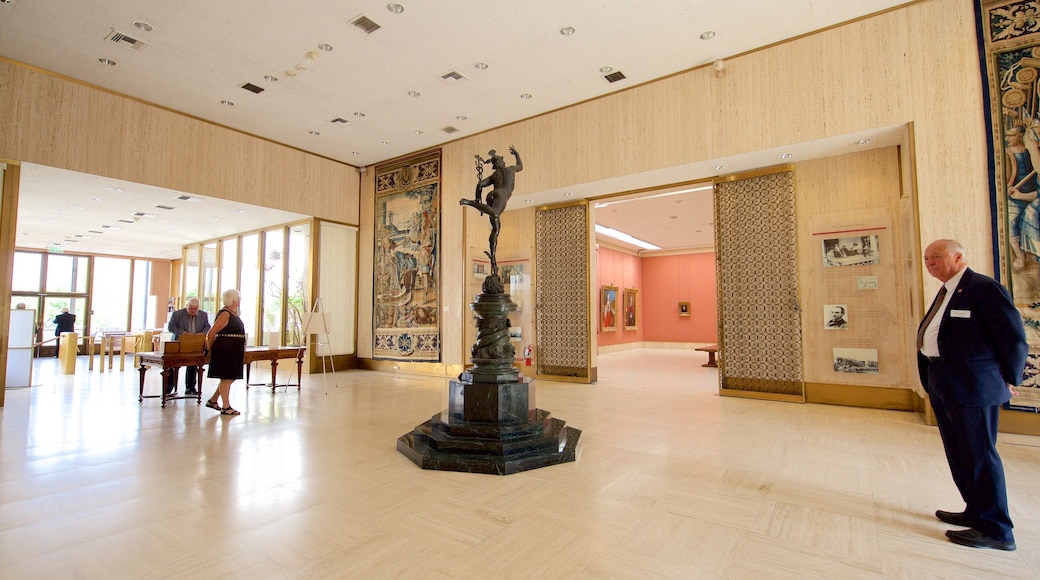 Timken Museum of Art showing interior views and a statue or sculpture