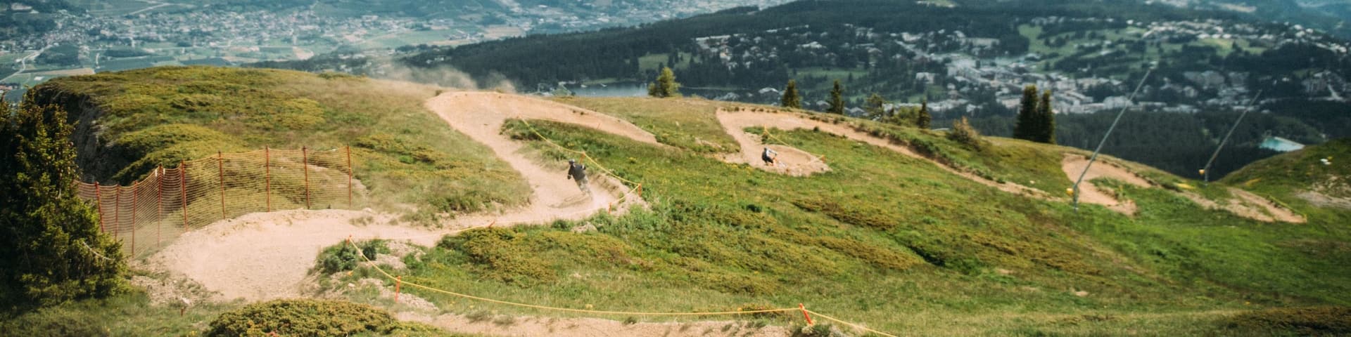 Crans-Montana Ski Resort which includes mountain biking and mountains