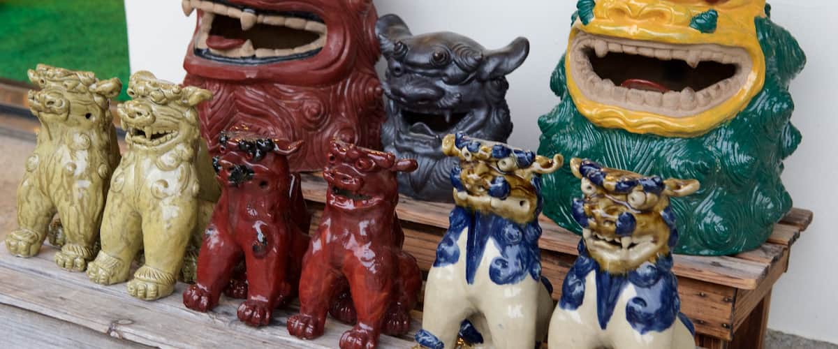 Tsuboya Pottery Museum which includes religious elements and art