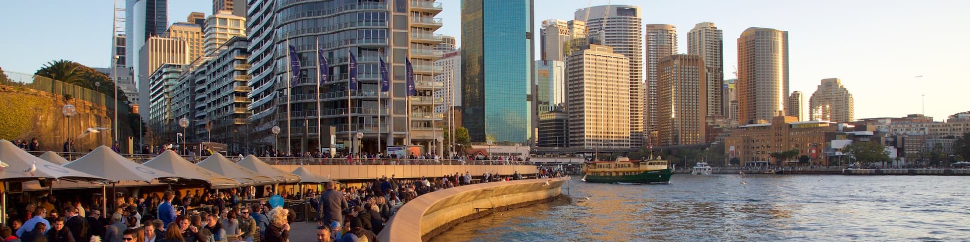 Circular Quay featuring general coastal views, modern architecture and a city