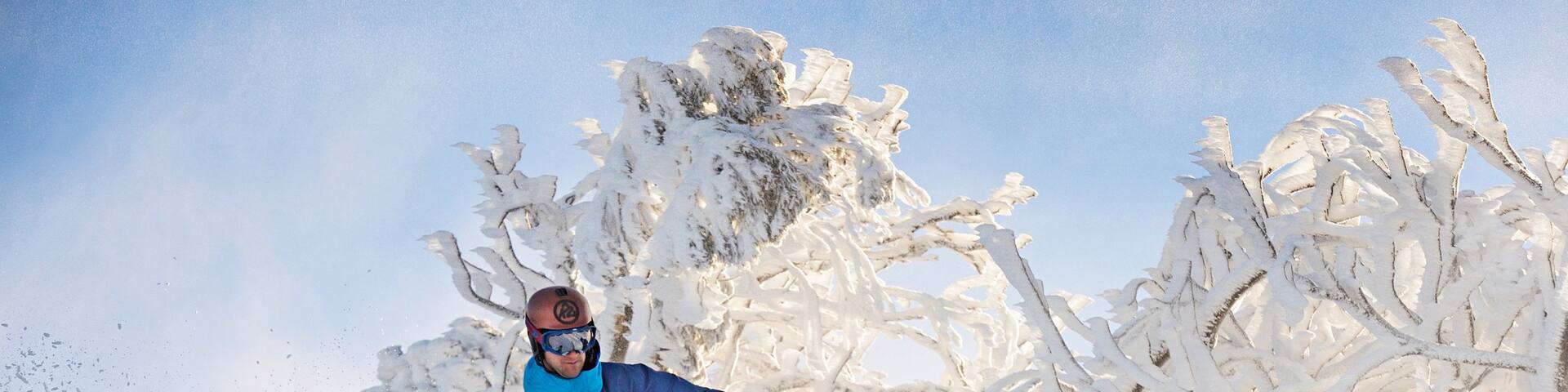 Mt. Buller Ski Slopes showing snow and snow skiing