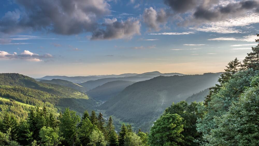 Station de ski de Feldberg montrant montagnes et panoramas