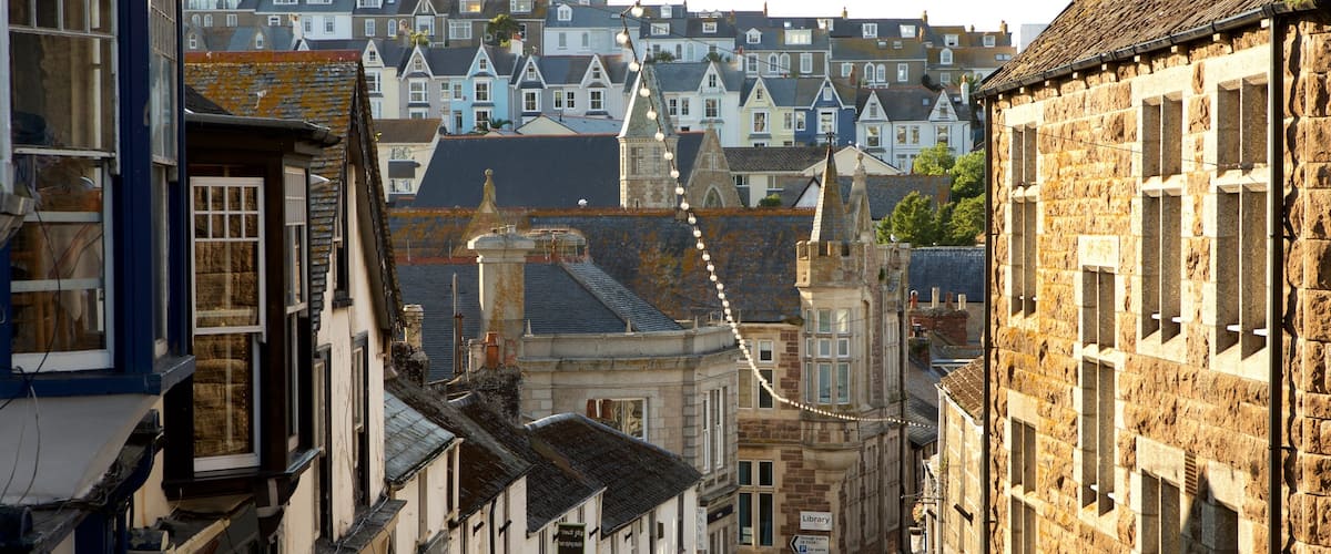 St Ives which includes a house, street scenes and a coastal town
