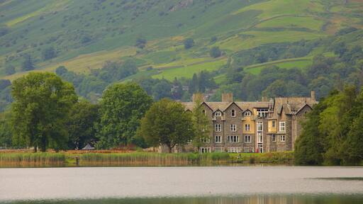 Grasmere showing a lake or waterhole, tranquil scenes and chateau or palace