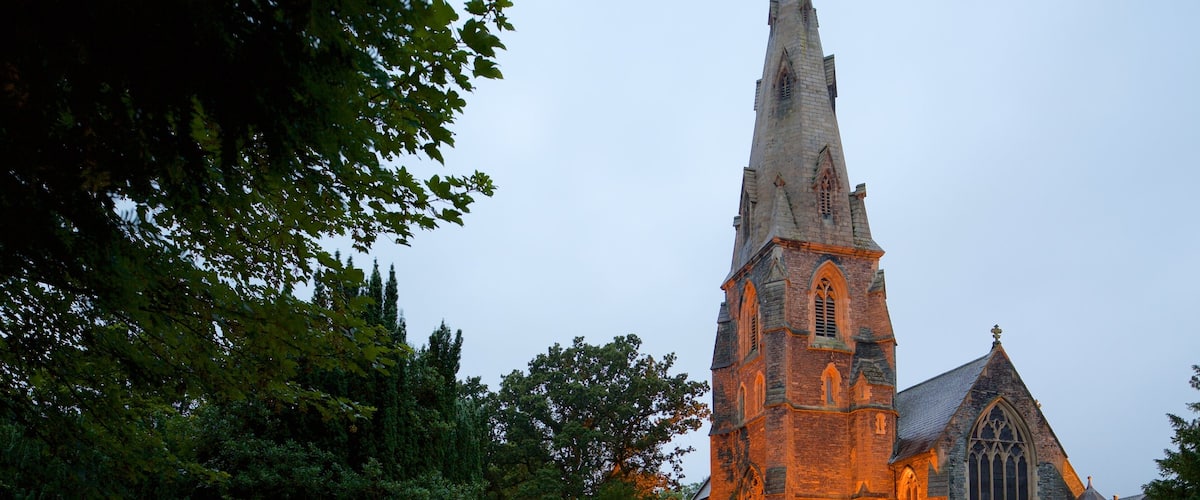 Church of St Mary featuring a church or cathedral and night scenes
