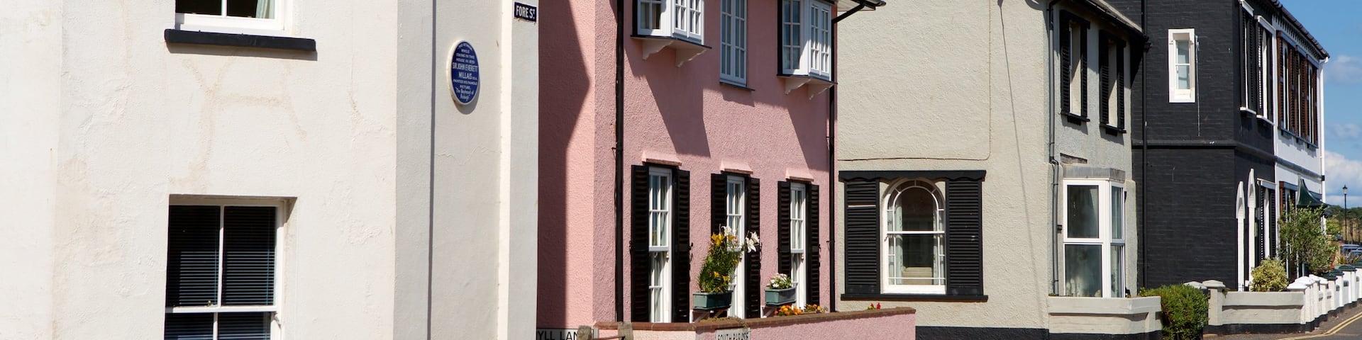 Budleigh Salterton qui includes ville cĂŽtiĂšre et patrimoine architectural