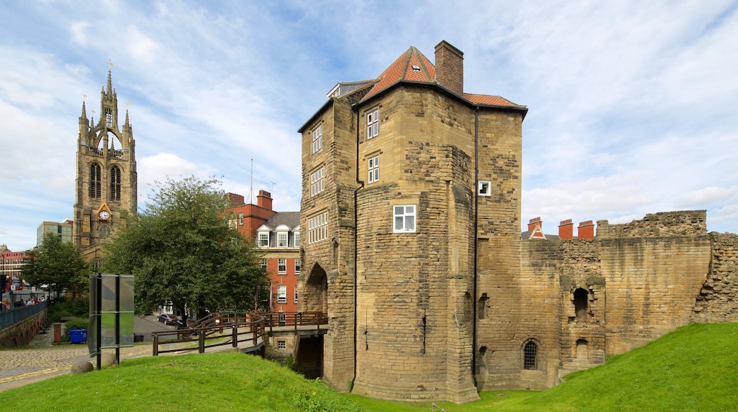 Kasteel Garth toont een stad en historische architectuur