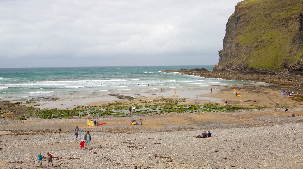 Crackington Haven toont een strand