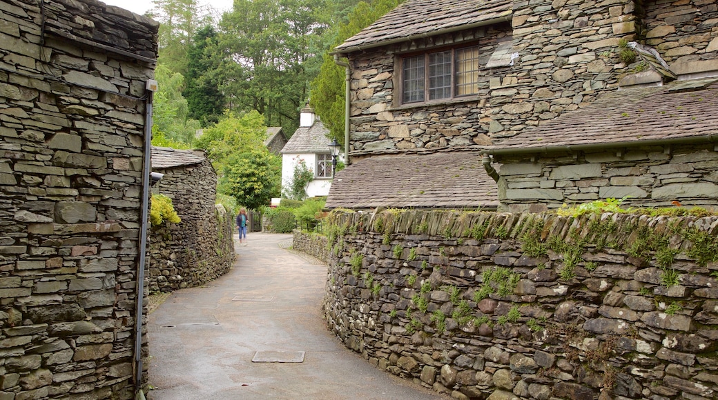 Grasmere toont een klein stadje of dorpje