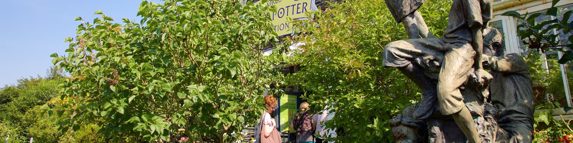 World of Beatrix Potter which includes a statue or sculpture