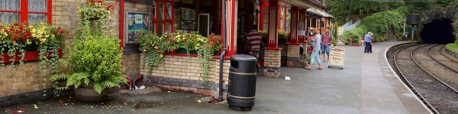 Lakeside featuring heritage architecture, a small town or village and railway items