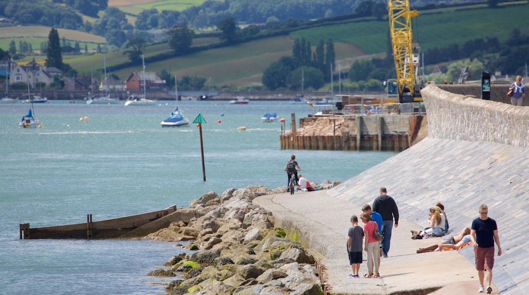 Exmouth qui includes vues littorales, navigation et ville côtière