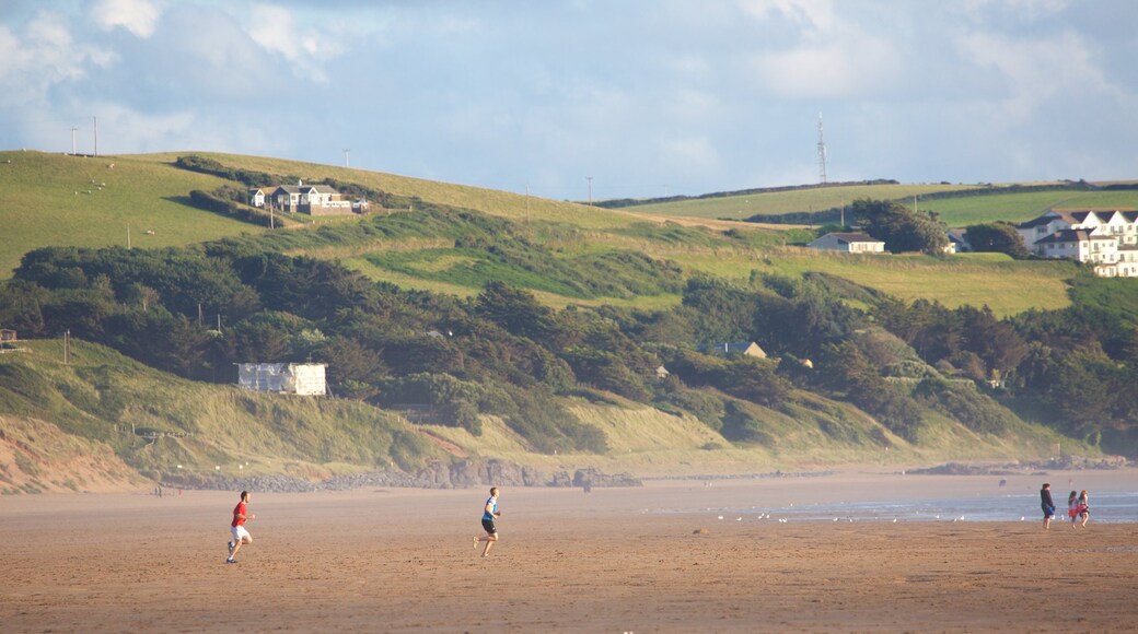 Woolacombe caratteristiche di spiaggia sabbiosa e paesaggi rilassanti