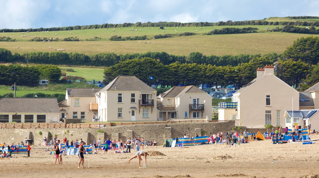 Croyde featuring tranquil scenes, a beach and a coastal town