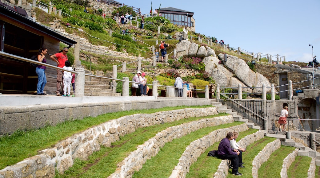 Minack Theatre showing theater scenes and heritage elements