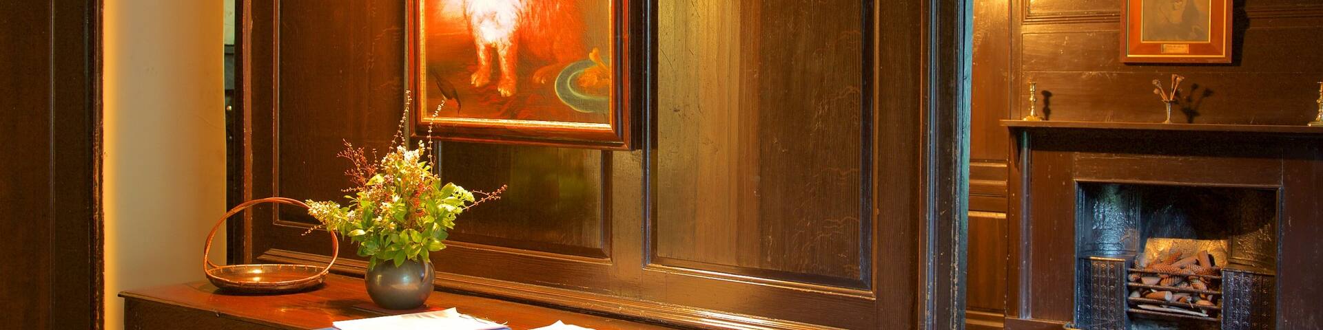 Dove Cottage featuring a house, interior views and art