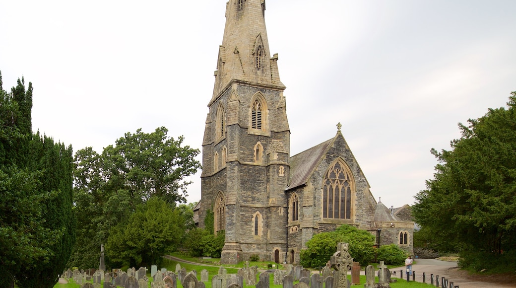 Church of St Mary featuring a cemetery, heritage elements and a church or cathedral