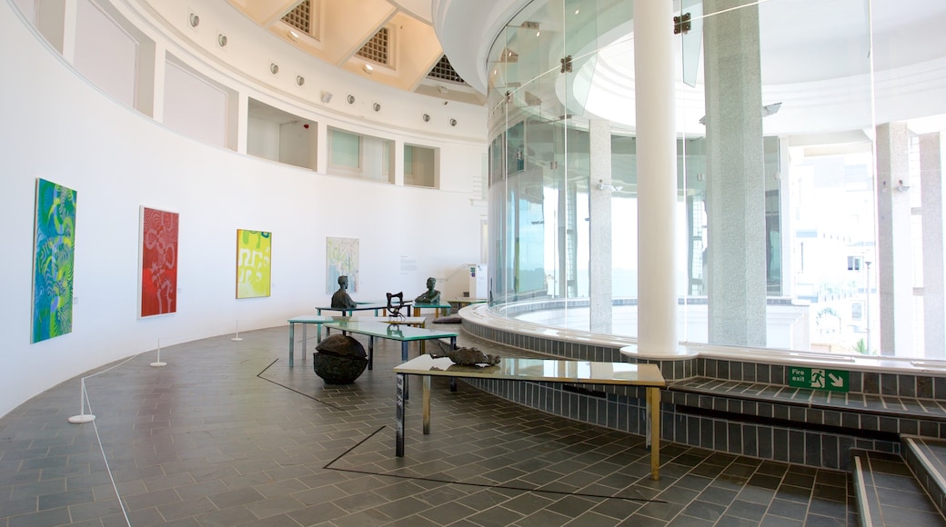 Tate St. Ives showing interior views and art