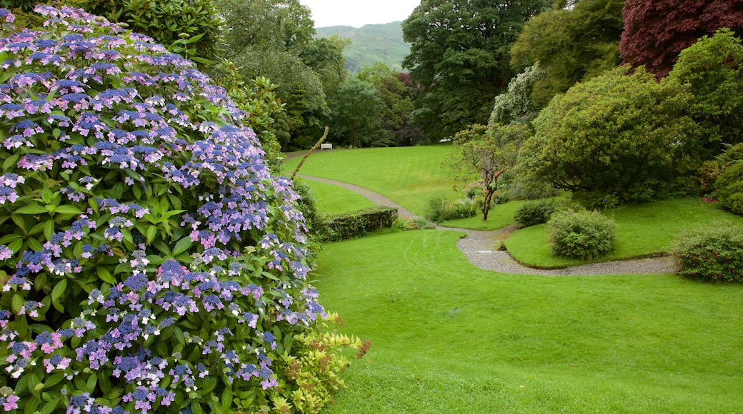 Rydal Mount which includes flowers and a garden