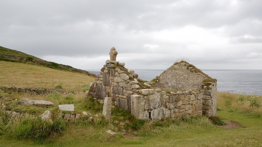 Mũi Cornwall cho thấy cảnh bờ biển và di chỉ