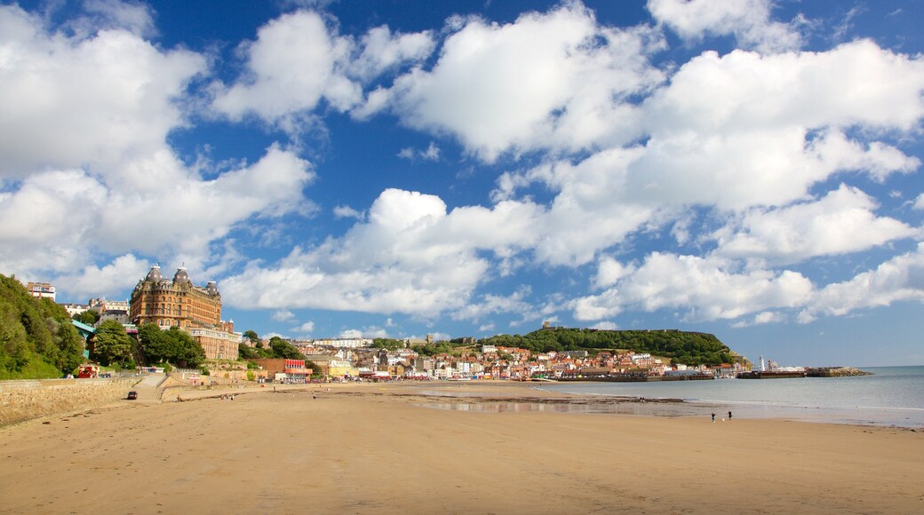 South Bay Beach which includes a coastal town and a beach