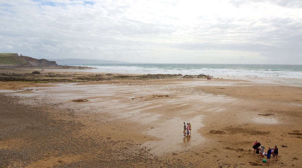 Crooklets Beach featuring general coastal views