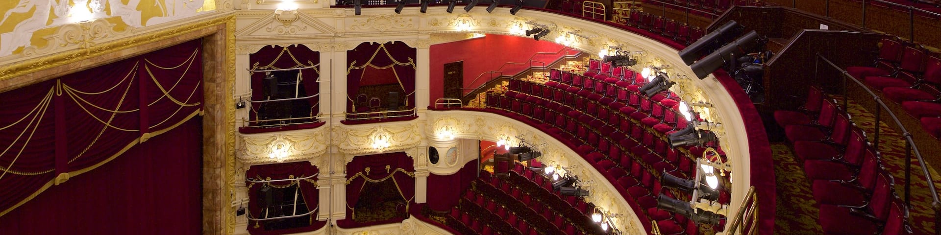 Newcastle-upon-Tyne Theatre Royal showing theater scenes and interior views