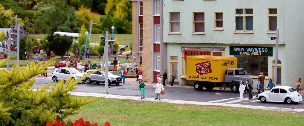 Babbacombe Model Village and Gardens which includes a small town or village, a garden and outdoor art