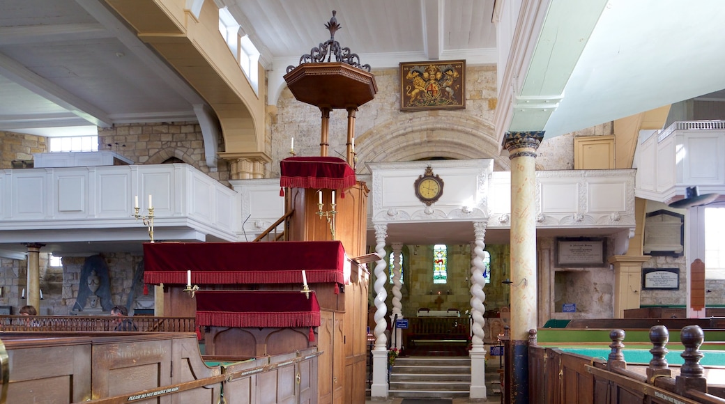 Whitby showing interior views and a church or cathedral