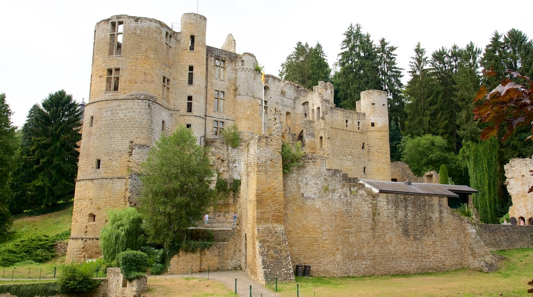 Luxemburgo mostrando elementos patrimoniales, arquitectura patrimonial y un castillo