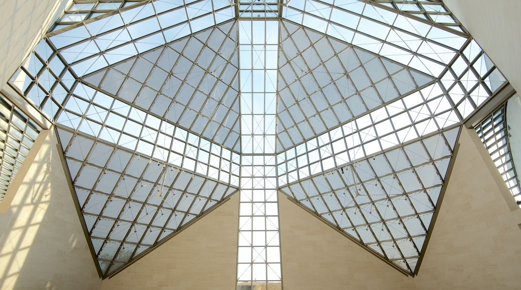 Mudam Luxembourg featuring modern architecture and interior views