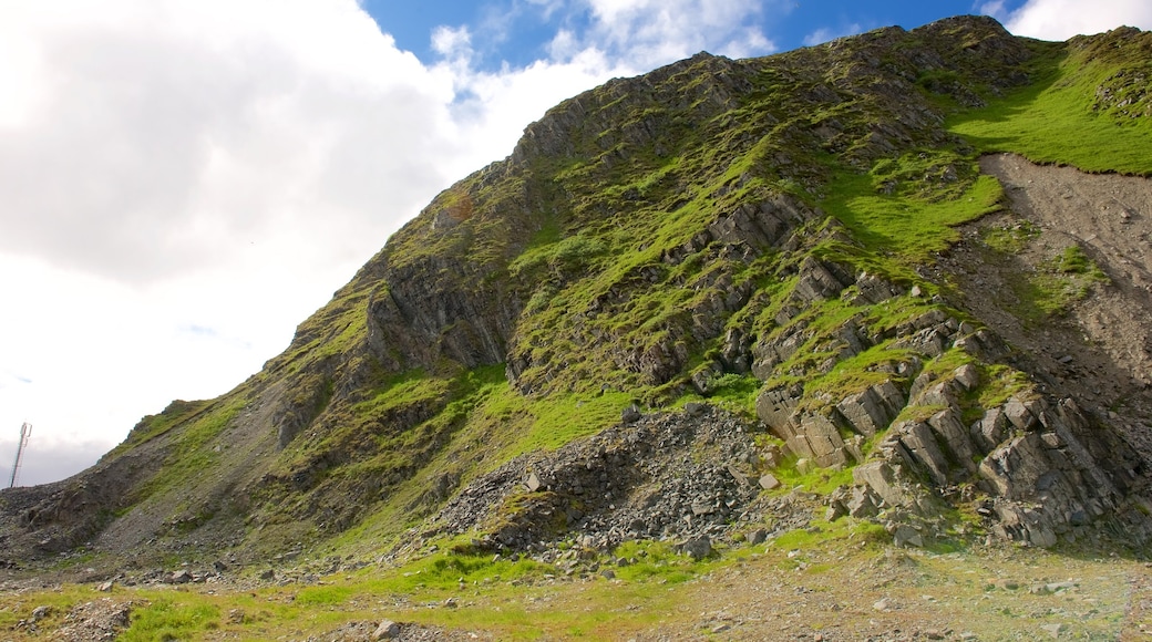 Honningsvåg som inkluderar berg