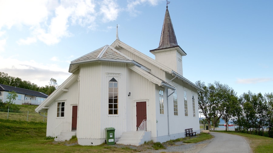 Kvalsund Church featuring heritage architecture