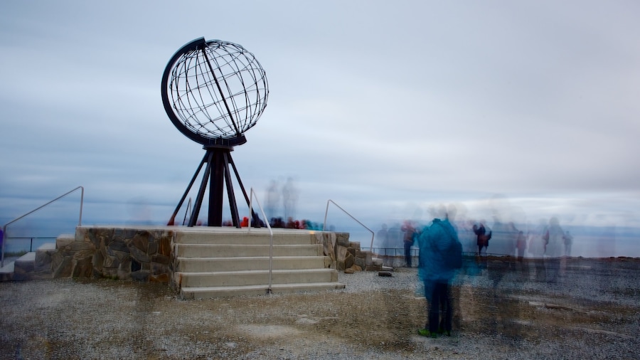 North Cape showing a monument and views