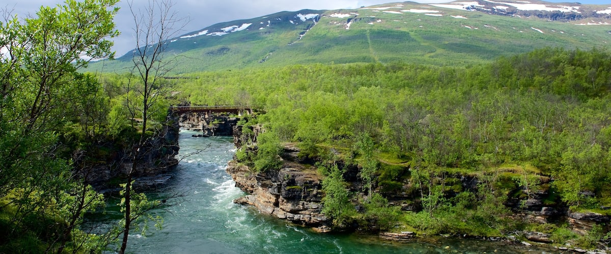Abisko National Park which includes a river or creek