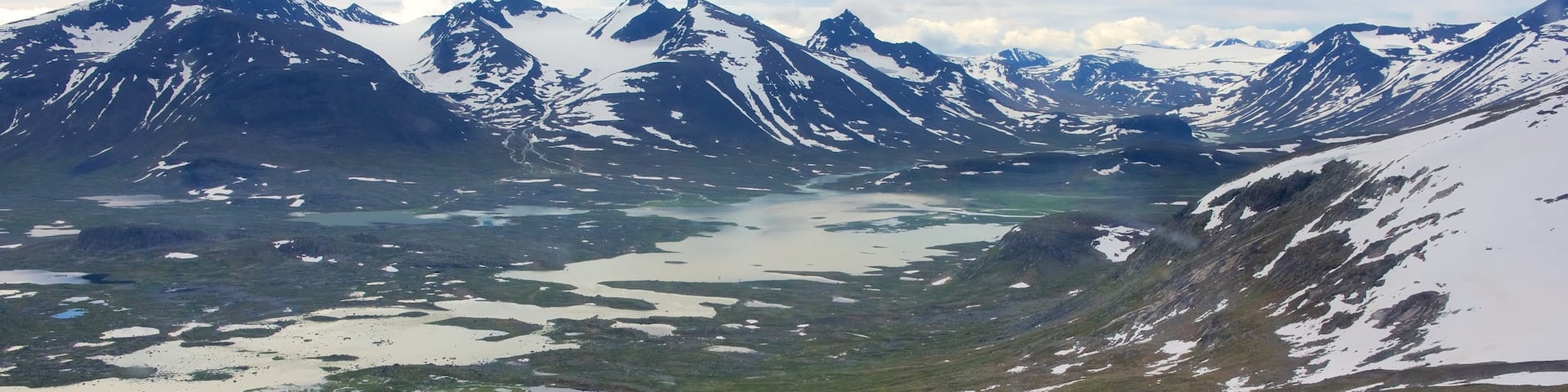 Sarek National Park which includes snow and mountains