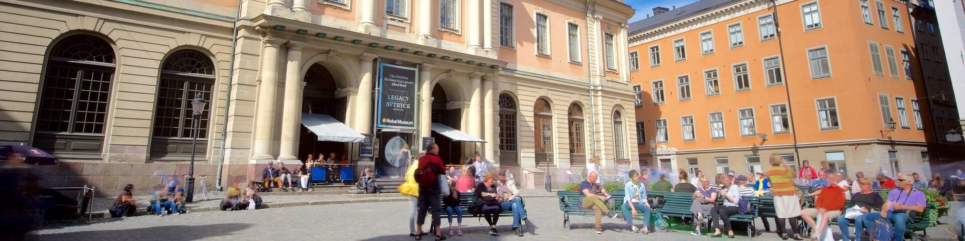 Nobel Museum showing a square or plaza