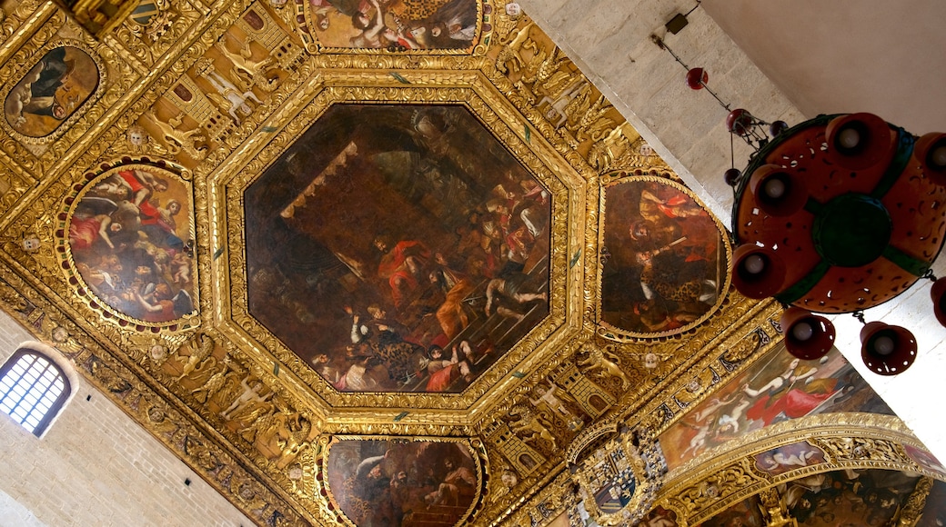 Basilica of San Nicola featuring art and interior views