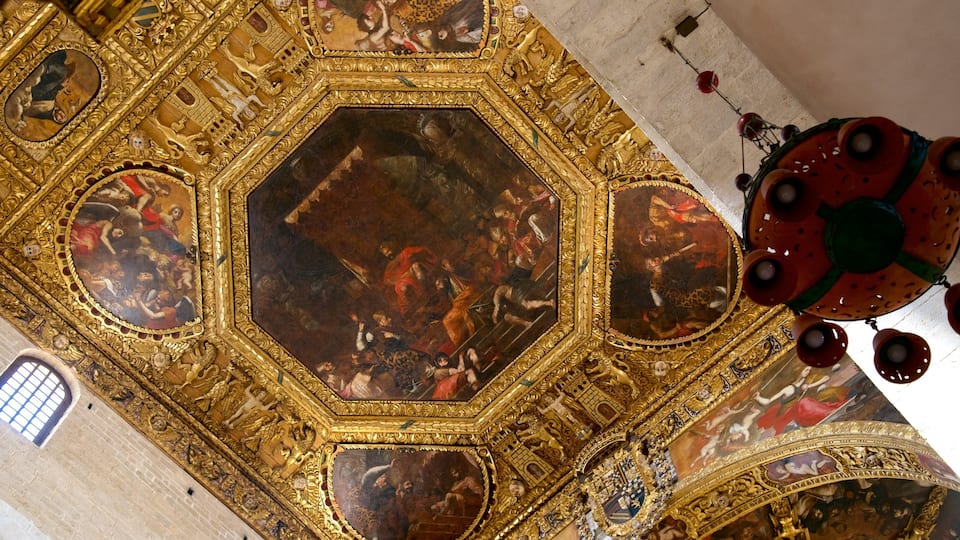 Basilica of San Nicola featuring art and interior views