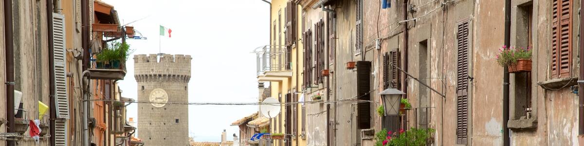 Bagnaia mit einem historische Architektur