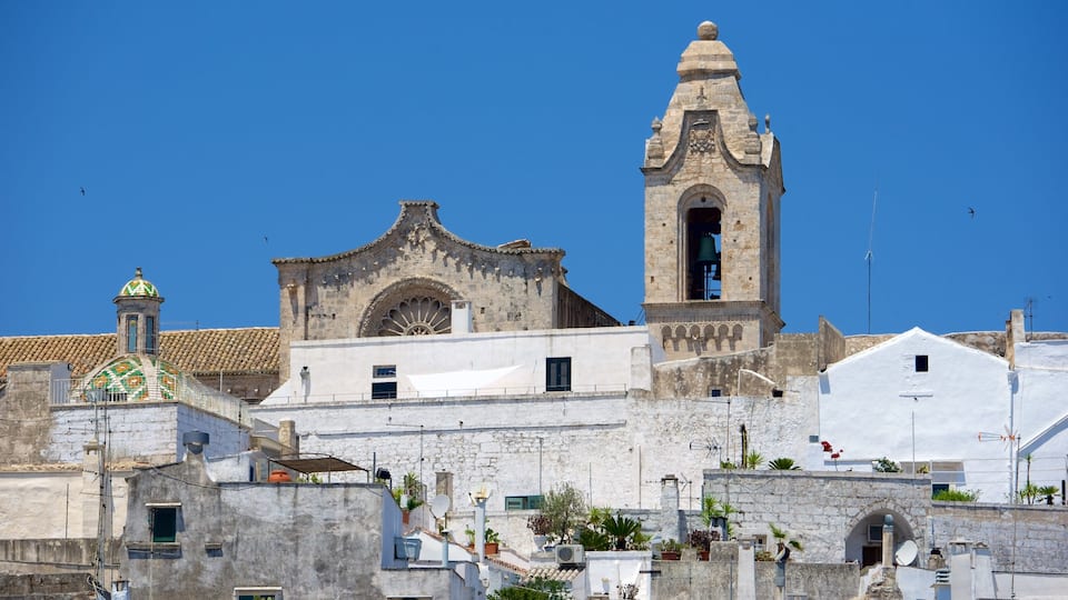 Ostuni Cathedral showing heritage architecture and a city