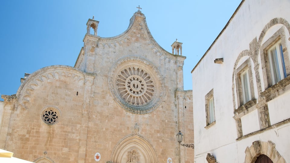 Ostuni Cathedral which includes a church or cathedral, heritage architecture and religious elements