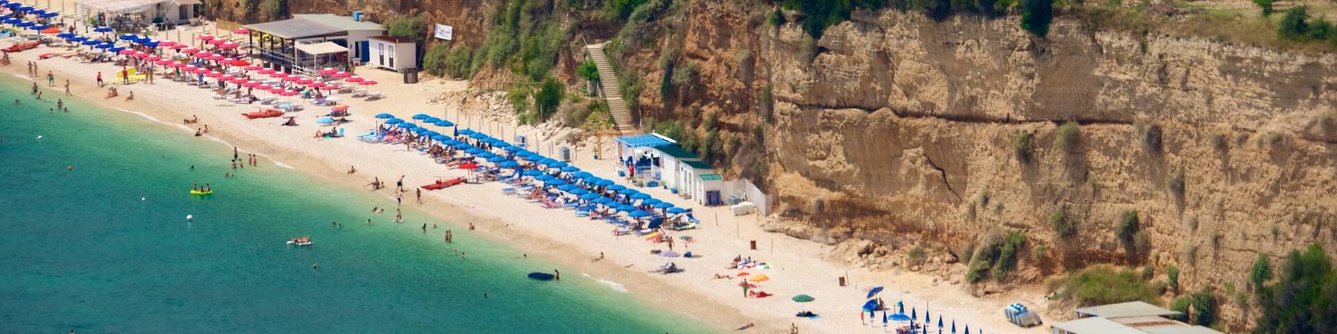 Gargano Peninsula featuring a beach and general coastal views