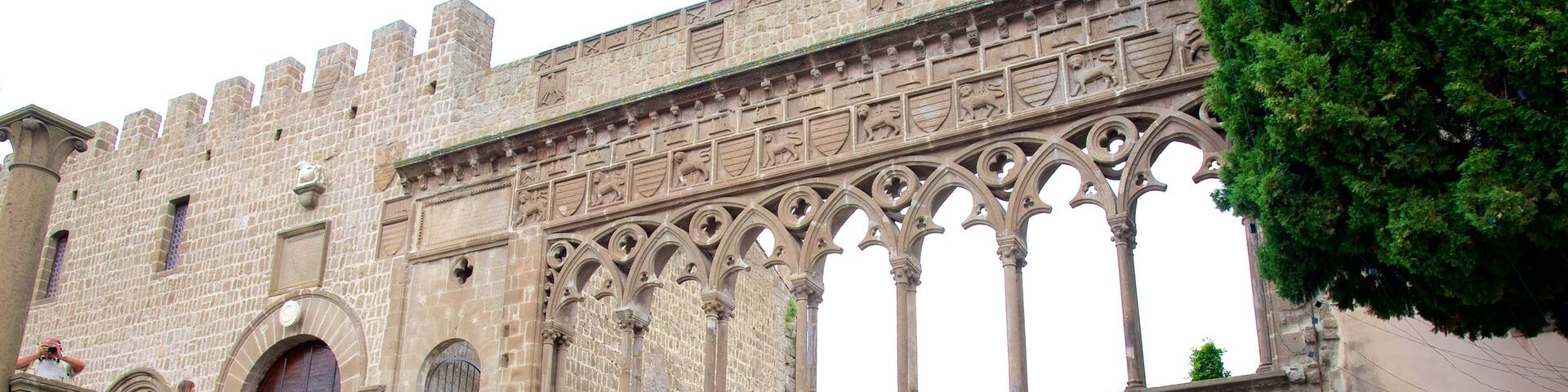 Viterbo featuring a bridge and heritage architecture