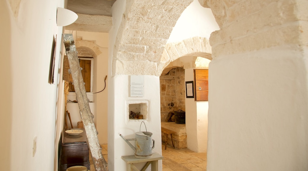 Trullo Sovrano caratteristiche di architettura d\'epoca e vista interna