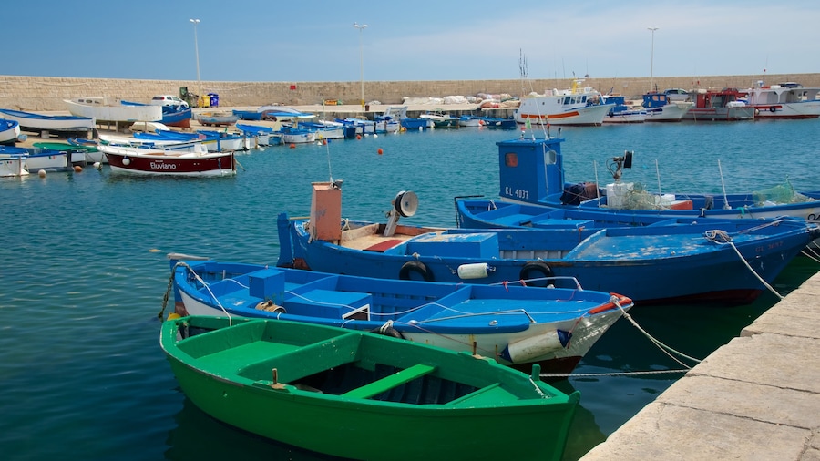 Gallipoli Port featuring a marina and general coastal views