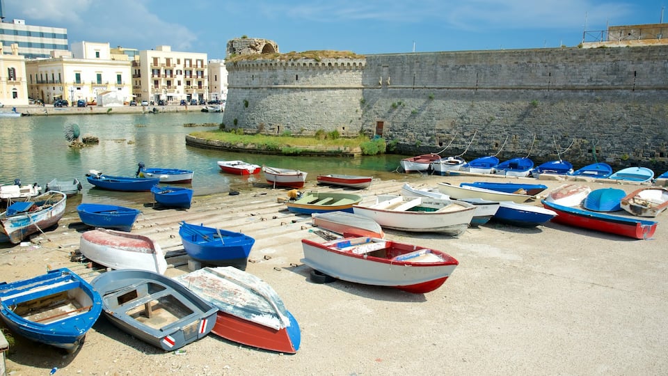 Castello di Gallipoli caratteristiche di vista della costa, architettura d\'epoca e castello