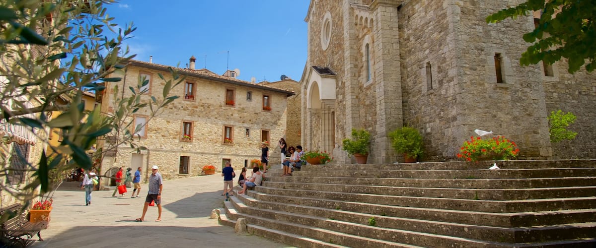Castellina in Chianti que incluye patrimonio de arquitectura, una iglesia o catedral y aspectos religiosos